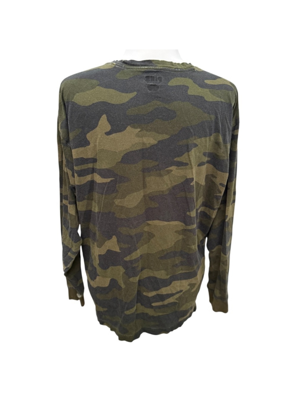 Victoria’s Secret PINK Camo Distressed Long Sleeve Lounge Tee Shirt Medium M - Picture 3 of 8